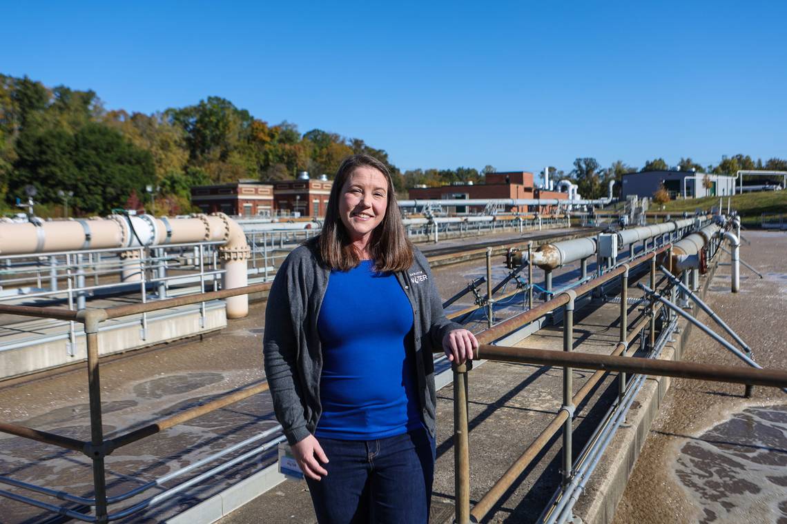 Nicole Bartlett, a senior project engineer at Charlotte Water, poses for a portrait at the Sugar Creek Wastewater Treatment Plant. Melissa Melvin-Rodriguez mrodriguez@charlotteobserver.com
