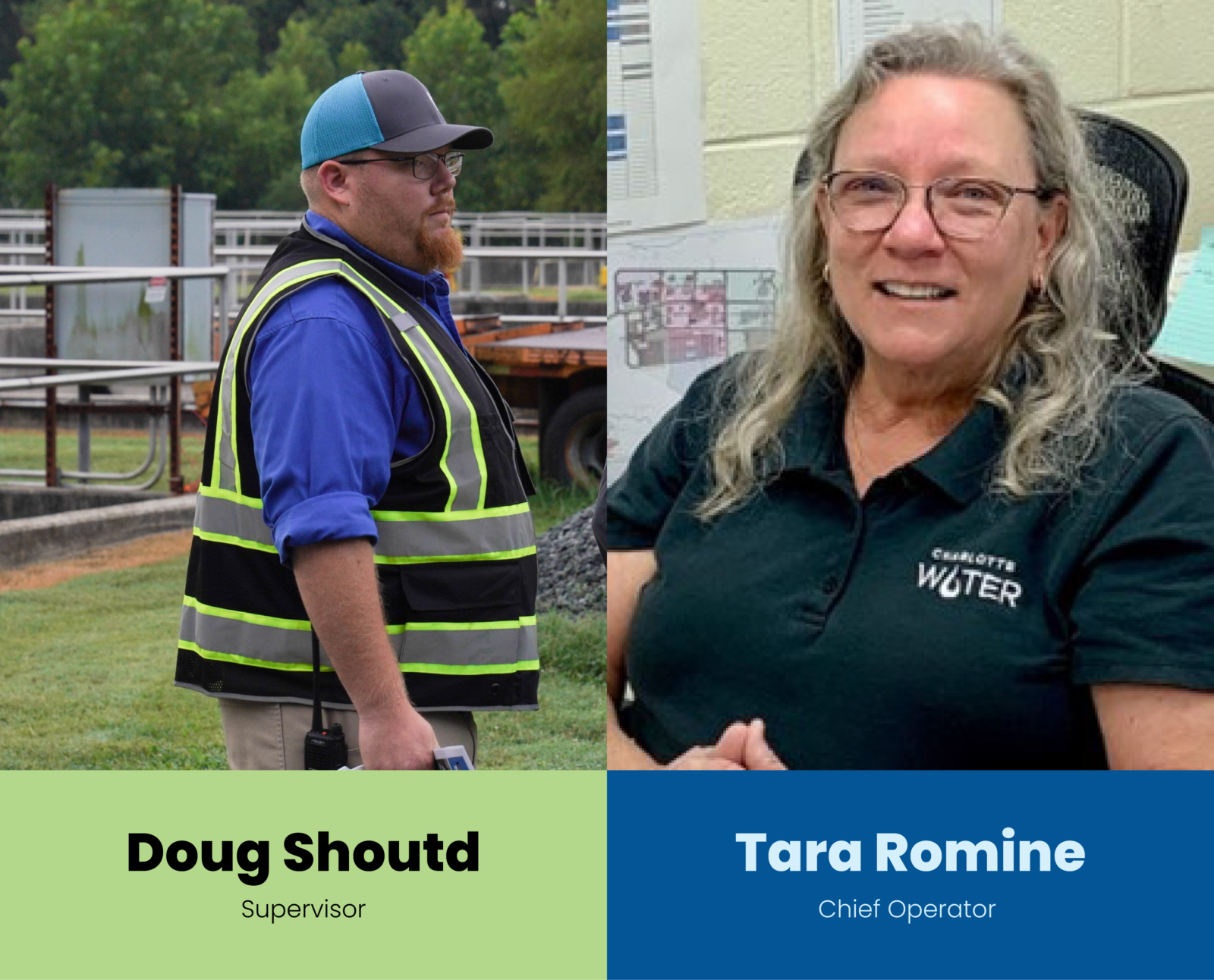 Doug Shoutd, Supervisor and Tara Romine, Chief Operator