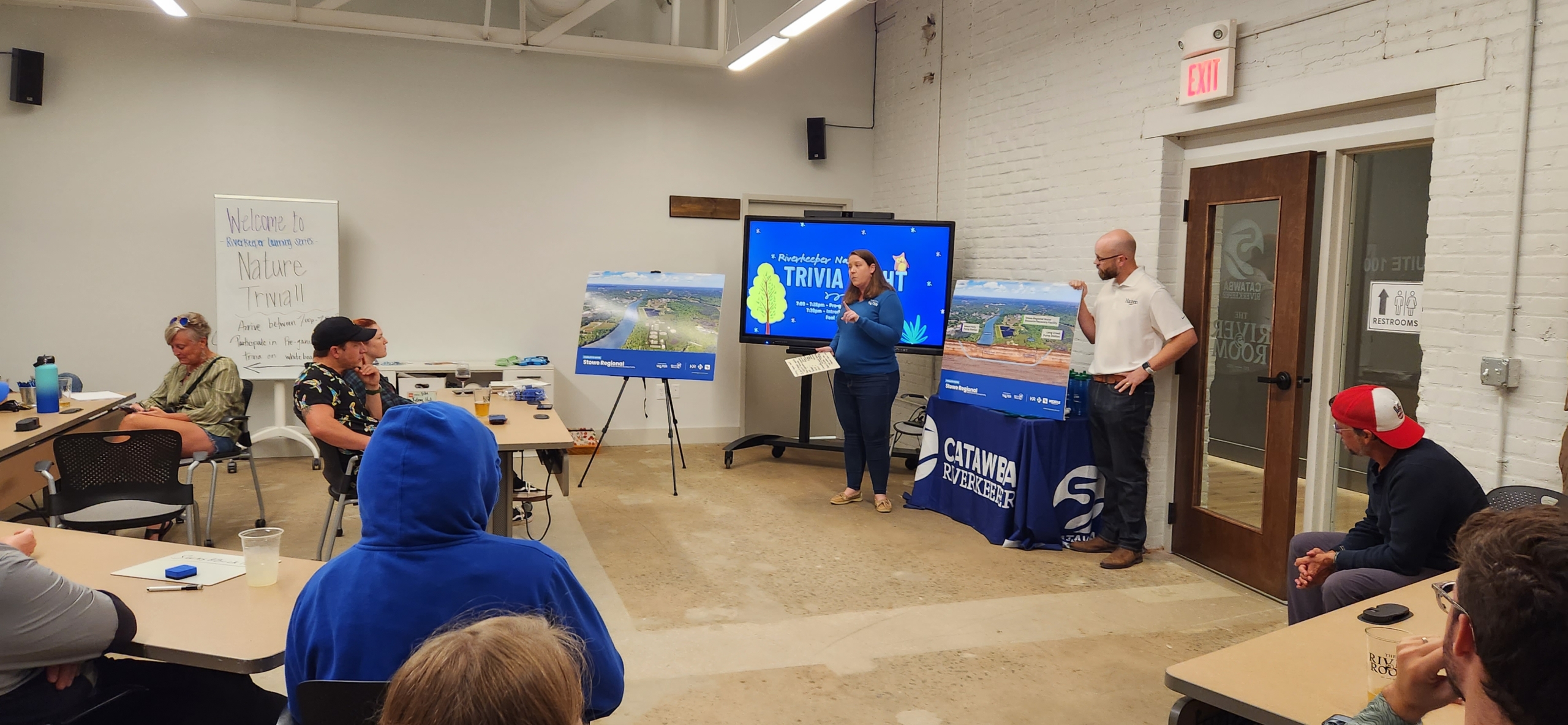 Stowe Project Manager Nicole Bartlett presenting at the   Catawba Riverkeeper’s Trivia Night