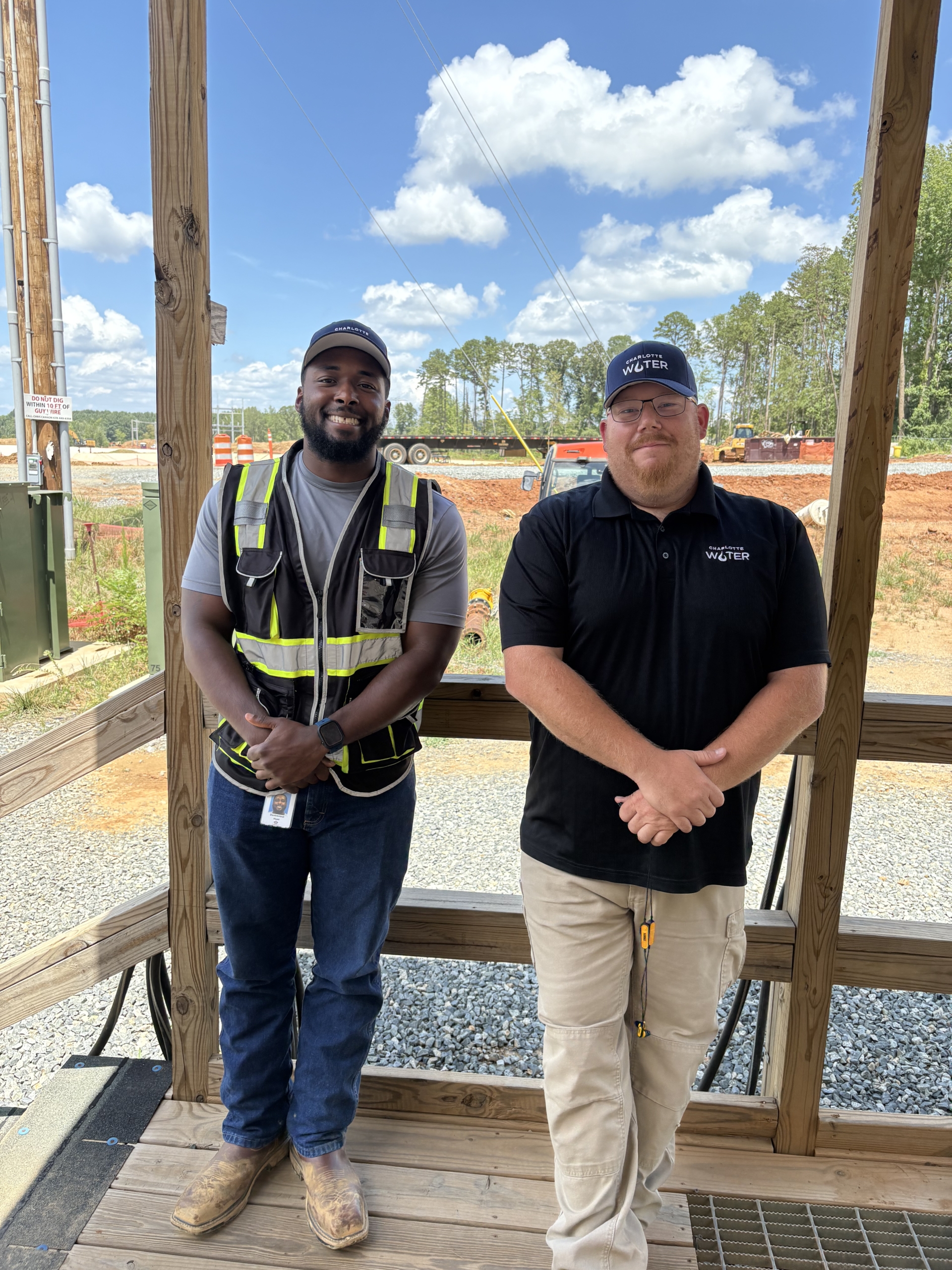Tre and Doug at the worksite 