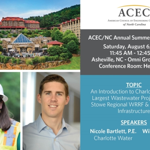 Promotional flyer for the American Council of Engineering Companies of North Carolina Summer Conference